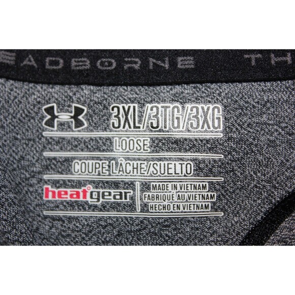 Under Armour Shirt Mens 3XL Gray Threadborne HeatGear Long Sleeve Quarter Zip - Picture 9 of 11